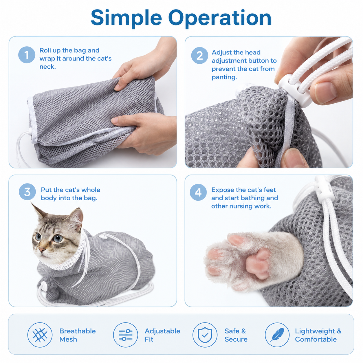 Mewlune™ Cat Bathing Bag